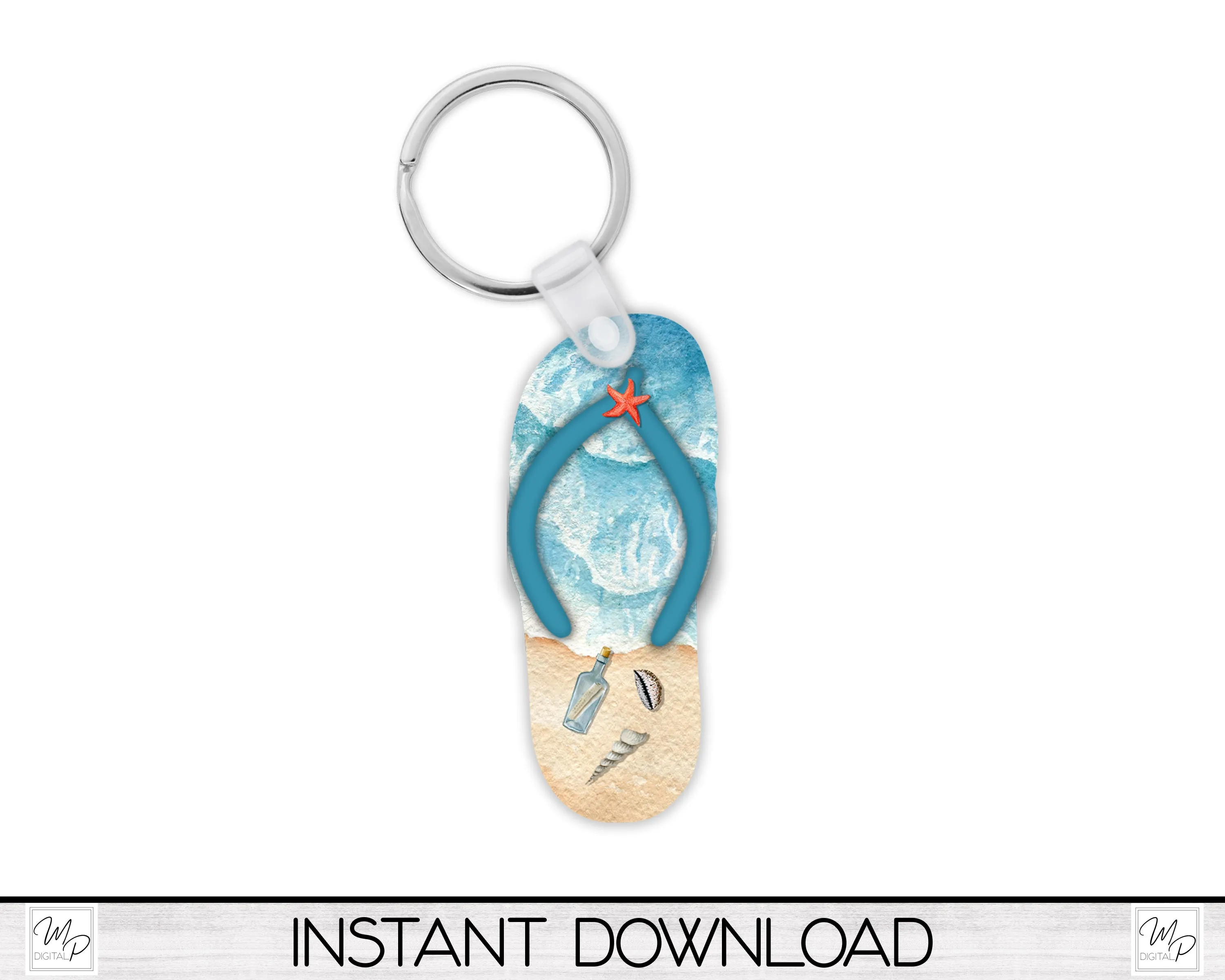 Flip Flop Earrings Bundle Sublimation PNG Design, Digital Download for Sublimation